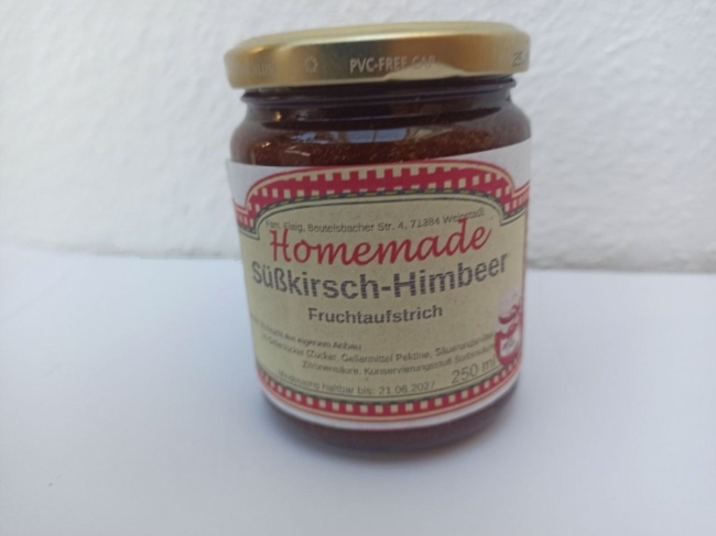 Süßkirsch-Himbeer Fruchtaufstrich 250ml