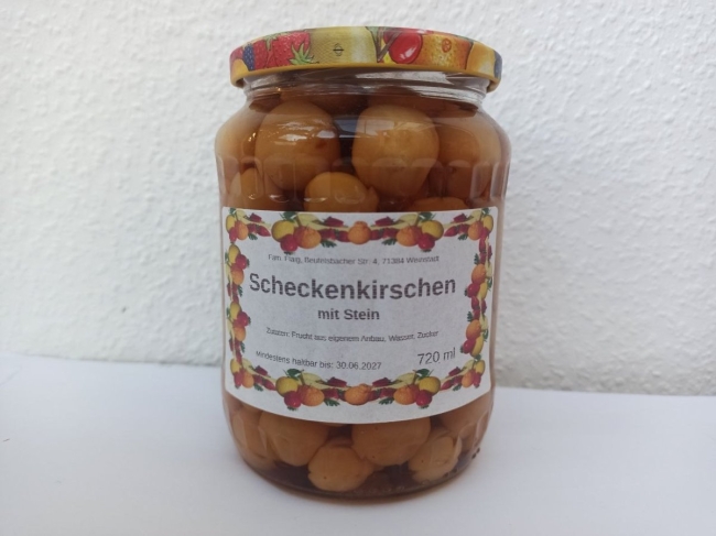 Scheckenkirschen mit Stein 720ml