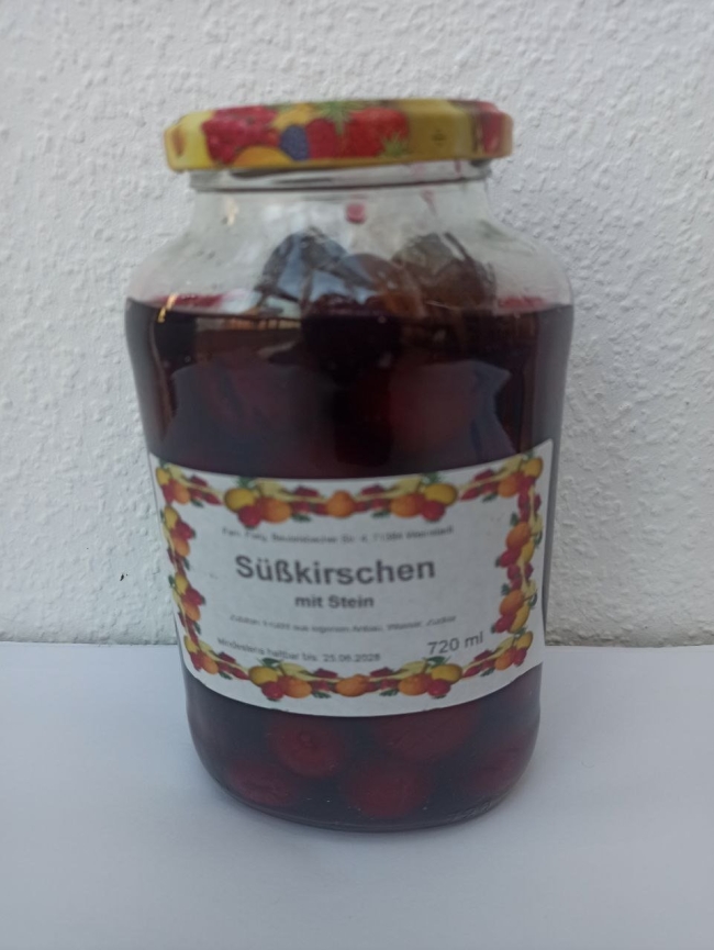 Süßkirschen mit Stein 720ml